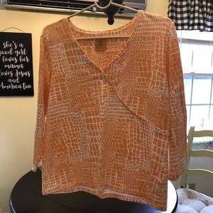 Ruby Rd 3/4 L sleeves top.  Size L